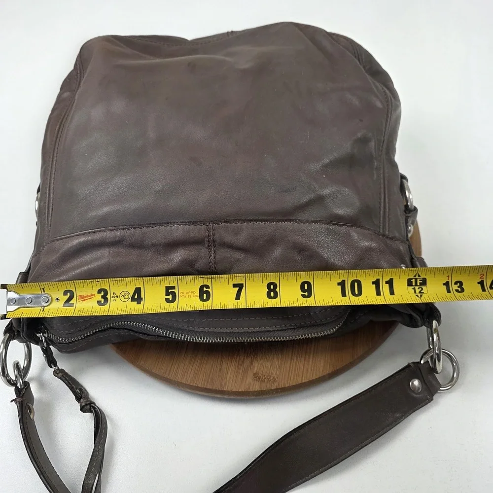 Coach Leather Shoulder Bag Womens Brown Hobo Zip Top Silver Hardware Style 14706 - Picture 10 of 16
